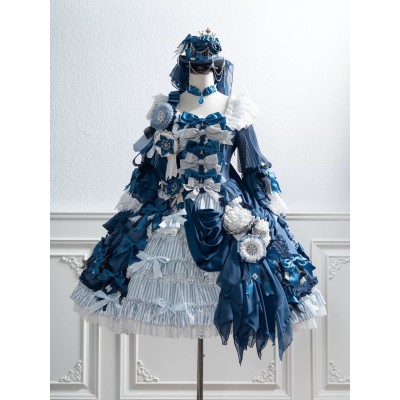 Hoshibako Works Glory Crystal Tea Party Dress OP Set(Limited Stock/2 Colours/Full Payment Without Shipping)